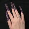 Love Scratch - Purple - Glossy Handmade Press-On Nails for Elegant Length - 10 Piece